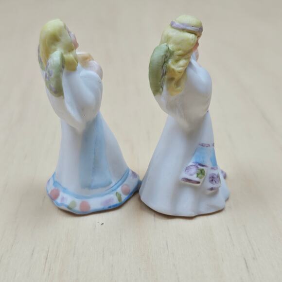 Vintage 1987 ENESCO Statuette Porcelain Bisque Angel Thimble Mini 1 7/8" Tall - Picture 4 of 6